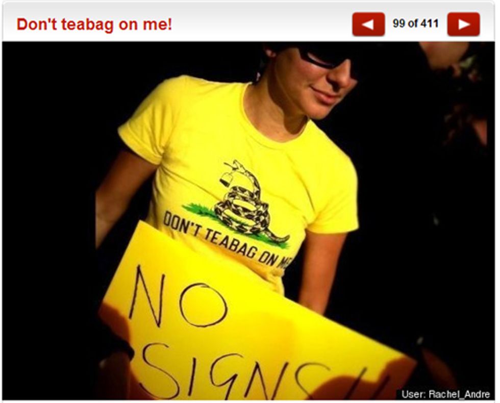 Wonkette's Don't Teabag On Me Shirt Is Famous At Rally