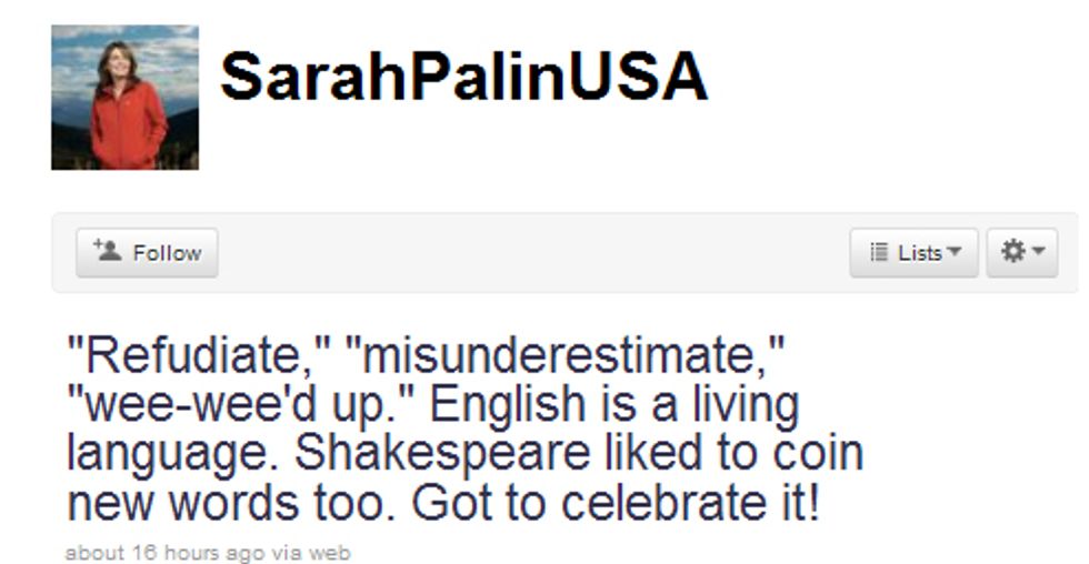 Sarah Palin's Non-Word 'Refudiate' Is Merriam-Webster's New Favorite Word