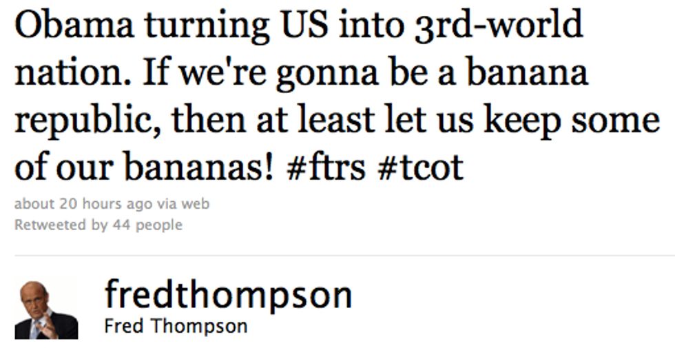 Why Did Obama Steal All Of Fred Thompson's Delicious Bananas?