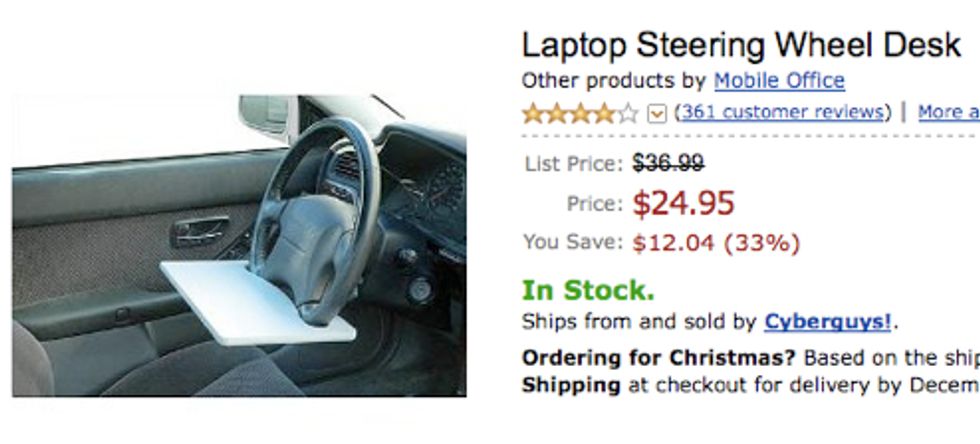 To Complement Your Freedom Tray: The Steering Wheel Computer Desk