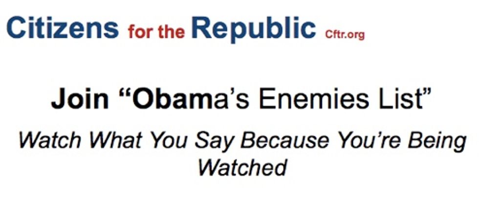 Sell Out Your Friends And Lovers To The White House 'Enemies List'