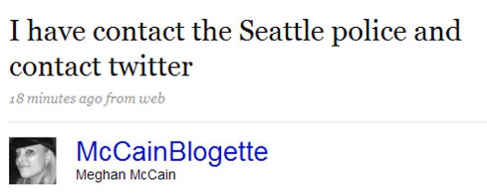 Meghan McCain Going Nuts Because Somebody Somewhere On the Internet Wants To Kill Himself