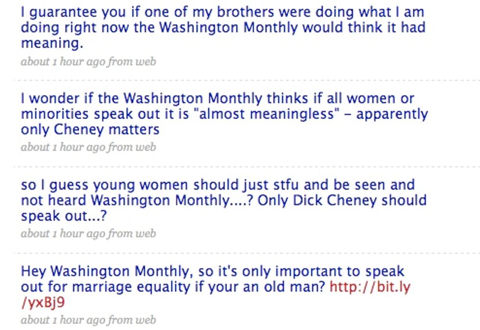 Meghan Lashes Out At Blog's Claim That Dick Cheney Is More Important Than Her
