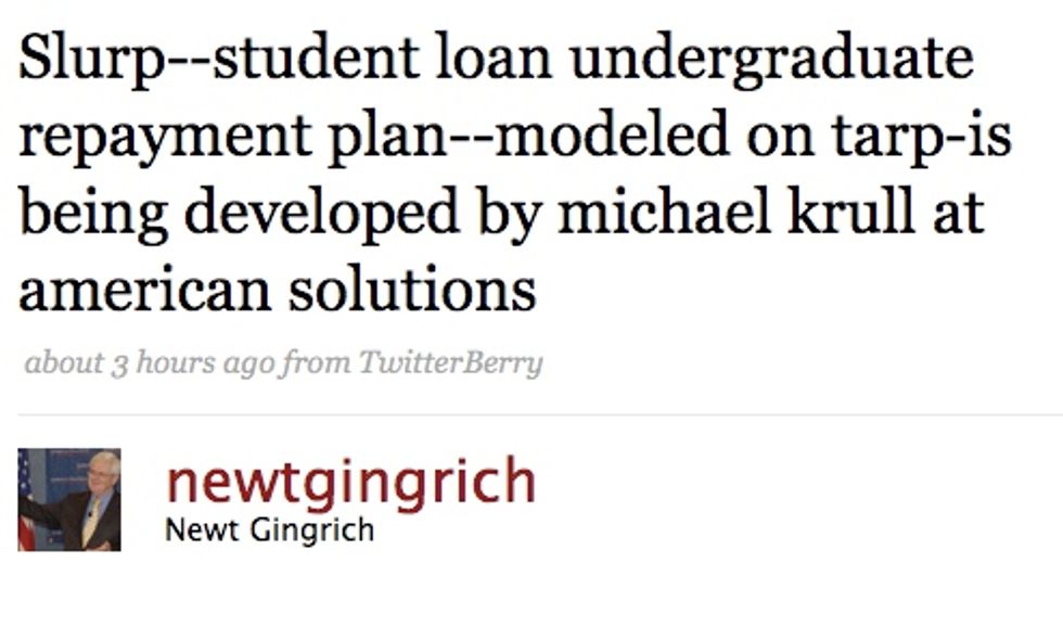 Newt Gingrich Making Blowjob Jokes, On Twitter