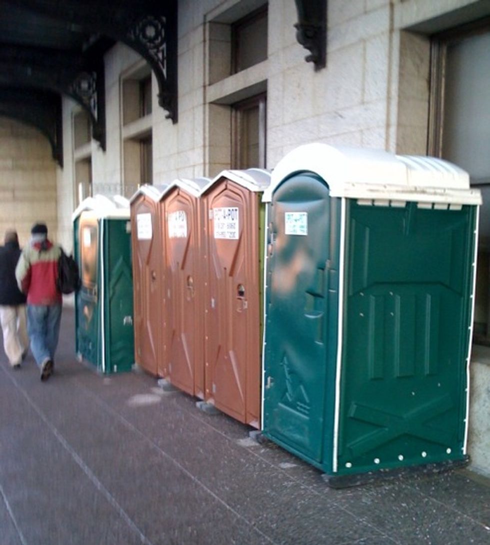 Desperate Porta-Johns Try To Flee DC Area