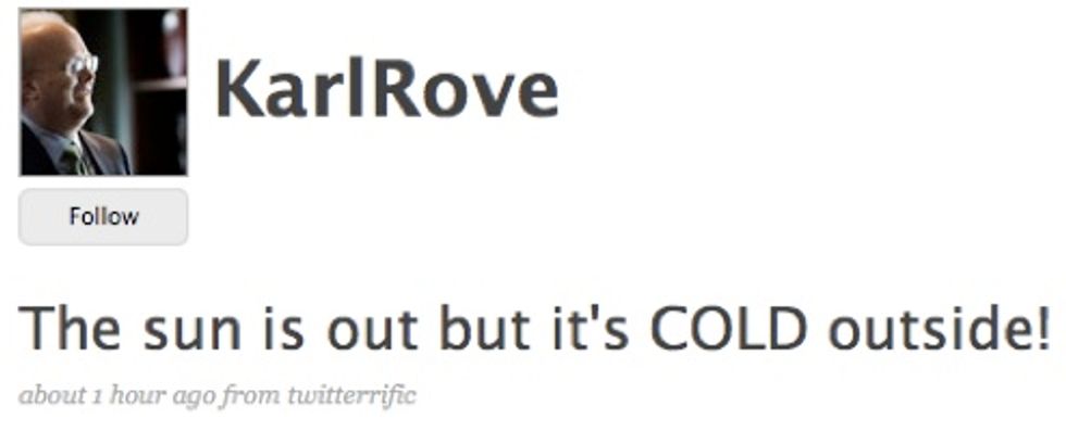 Lovable Karl Rove Your New Pretend Twitter Friend