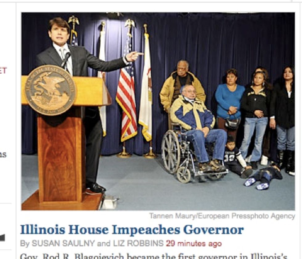 Illinois Legislature Kills Child During Blago Press Conference