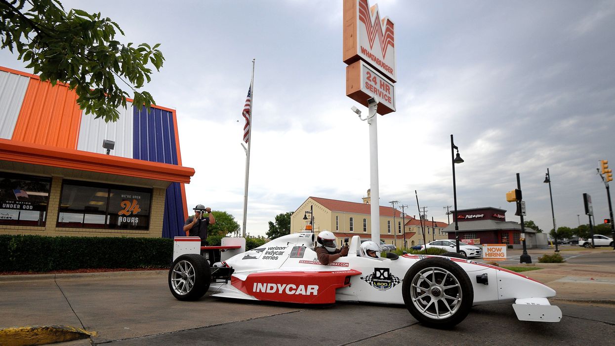 Texas reporter takes Indycar to Whataburger drive-thru