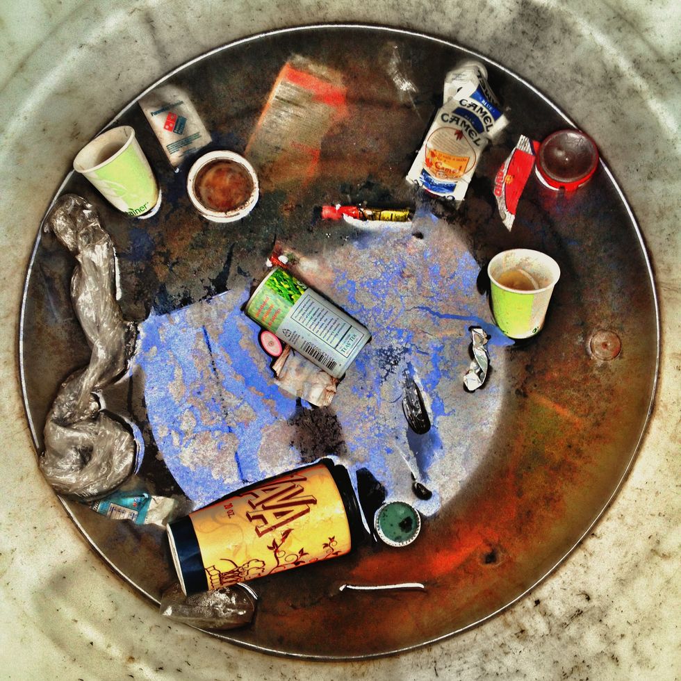 Don't leave trash outside your apartment