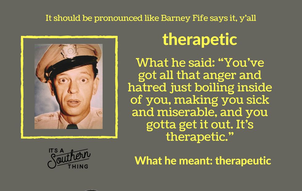 15 words that were better the way Barney Fife said them It's a