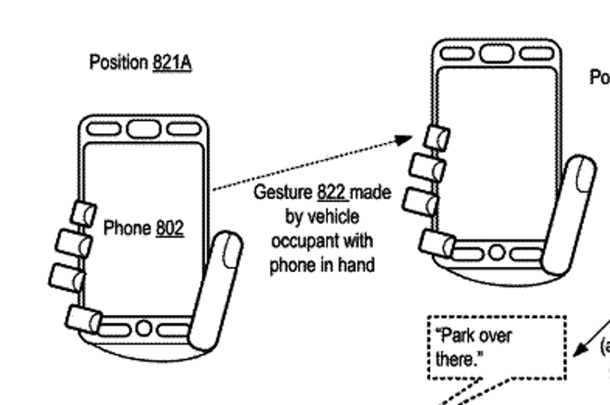 Apple patent gesture autonomous car