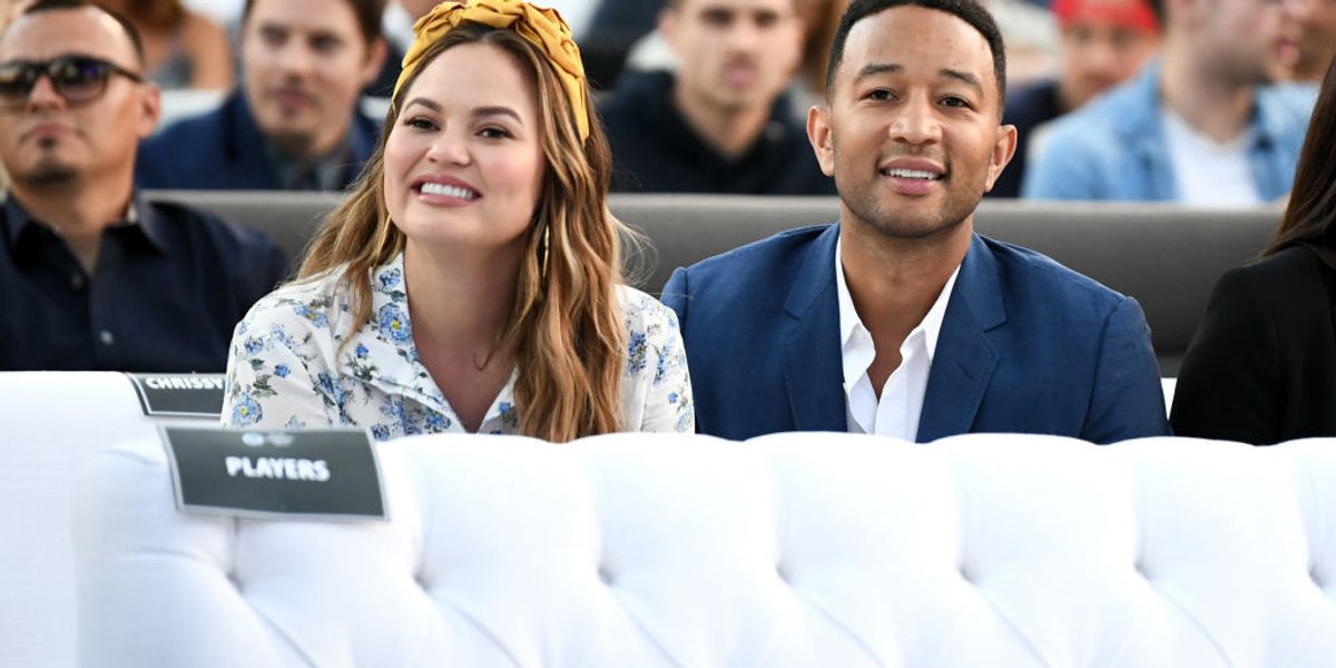 Chrissy Teigen and John Legend Bring Baby Miles to His First Rally