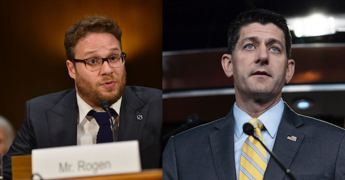 Seth Rogen Totally Denied Paul Ryan's Request For A Photo In Front Of Ryan's Kids ðŸ˜®