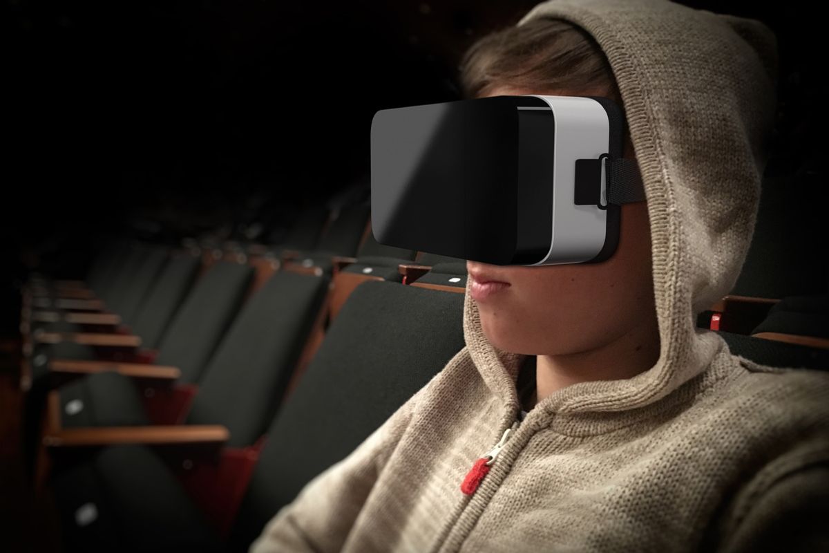 virtual reality headset movie theater