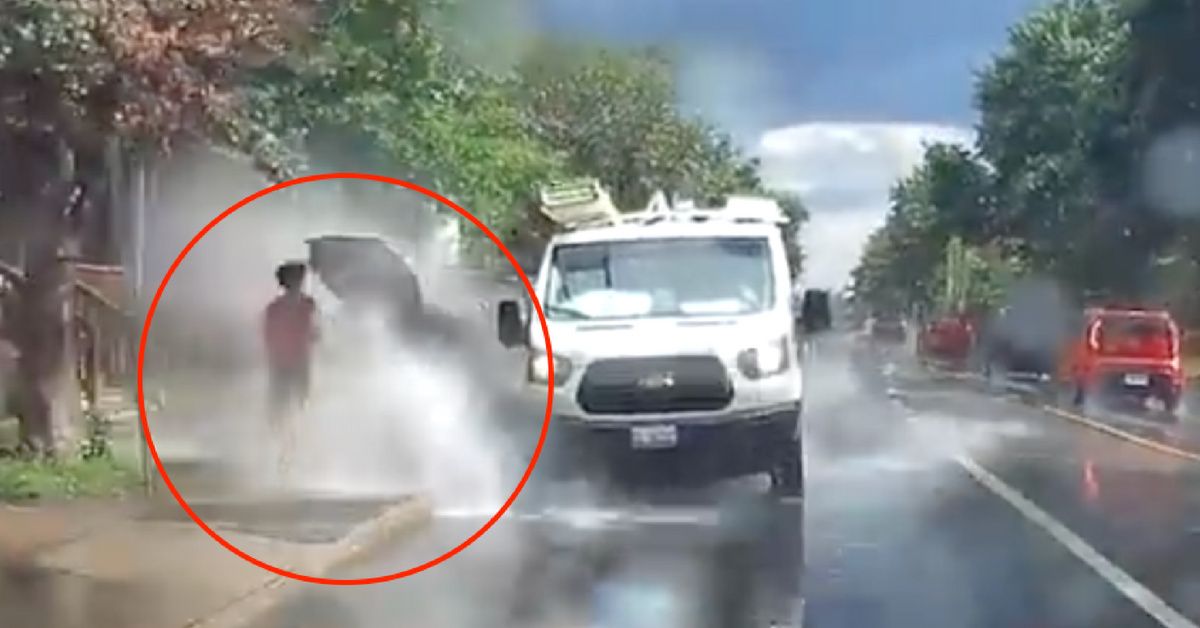 Driver Fired After Being Caught On Camera Swerving Into Puddles To Splash Pedestrians