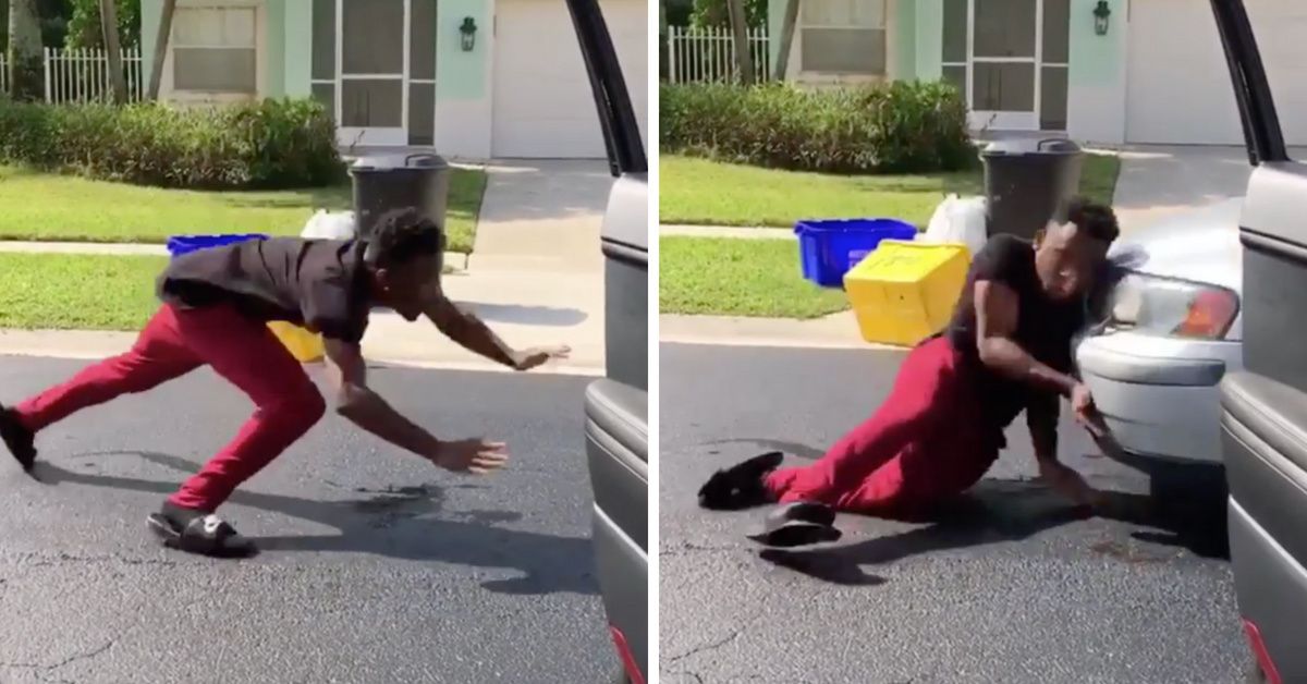 Guy Slips During 'In My Feelings' Challenge, And Promptly Gets Hit By A Car ðŸ˜®