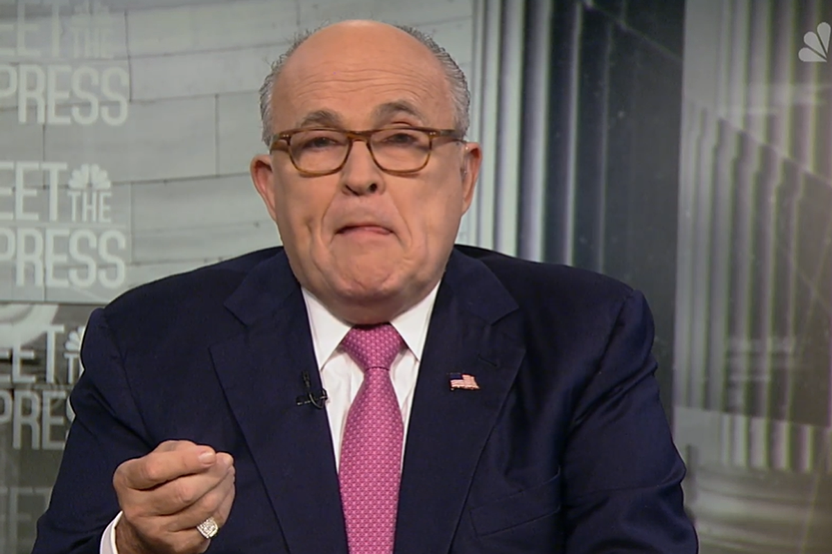 Rudy Giuliani Just Lighting All The President's Alibis On Fire