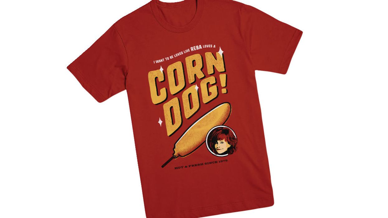 Remember that time you wanted a corn dog T-shirt with Reba's face? They're here