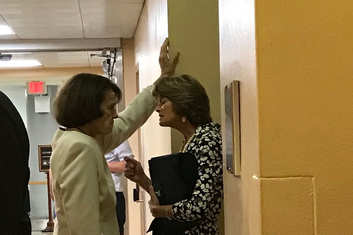 Is Dianne Feinstein 'Bout To Shove Lisa Murkowski Into A Locker, Or Is Everything Cool?
