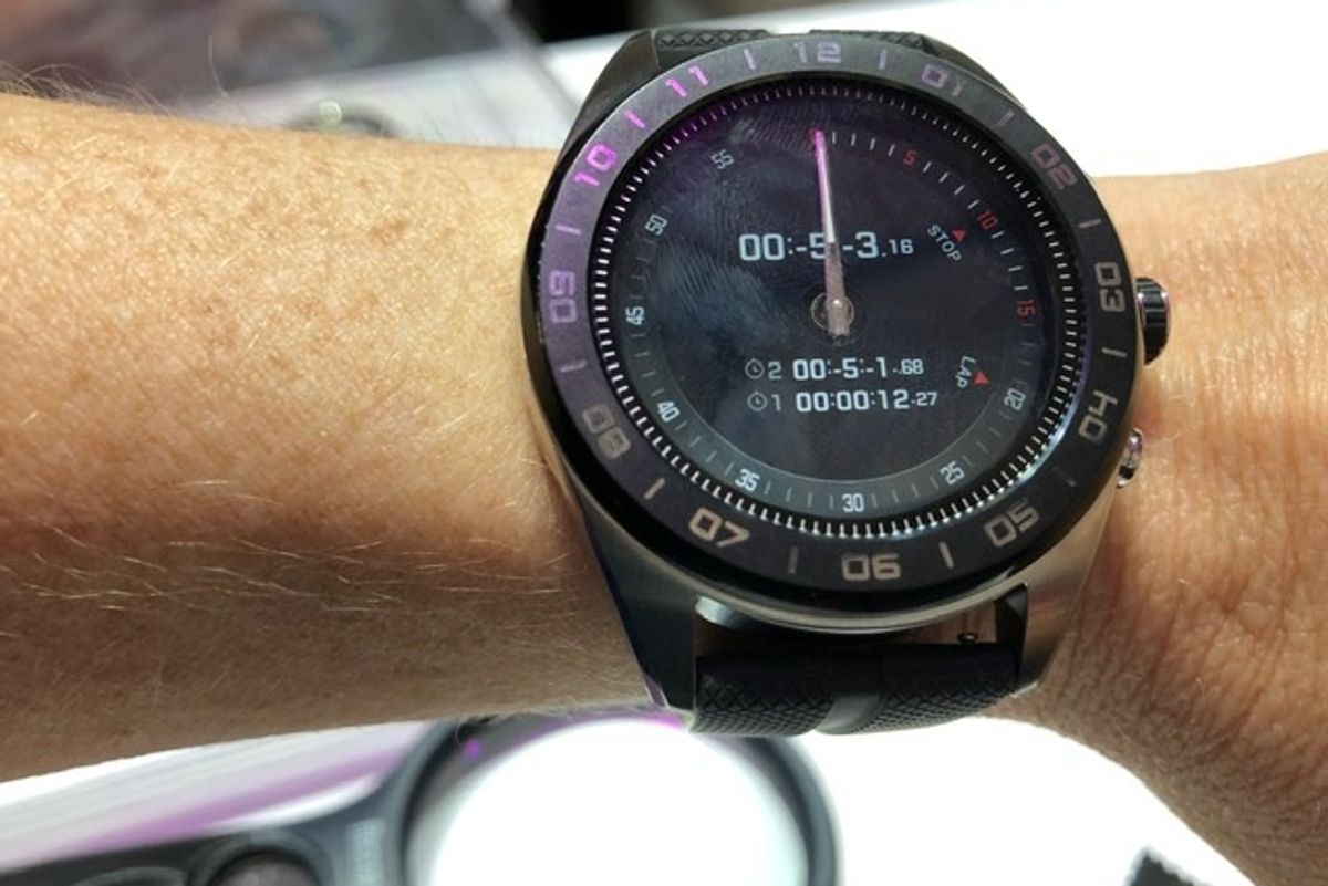 LG Watch W7 is a digital watch with mechanical hands