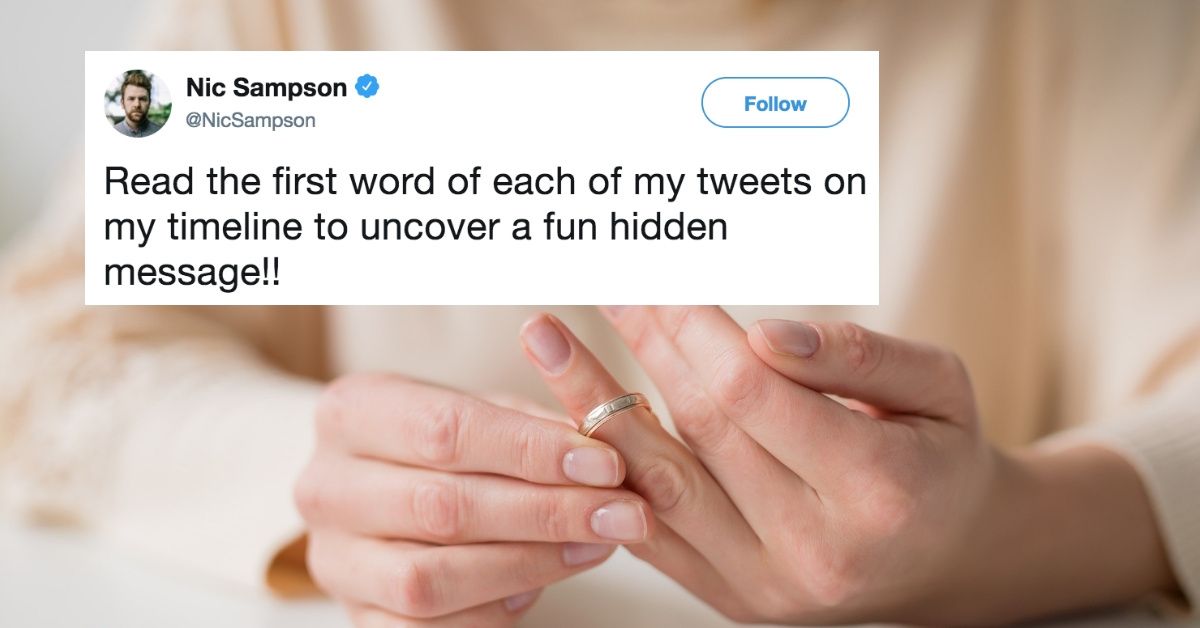 Dedicated Man Hides Message In His Tweets For Over A Monthâ€”And The Result Is Impressive And Awkward ðŸ˜¬