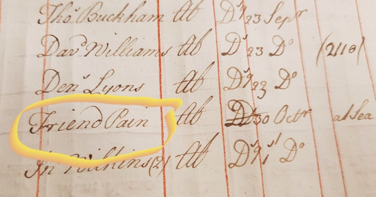An 18th Century Ship Manifest Containing Some Amazing Historical Names Is Making Waves