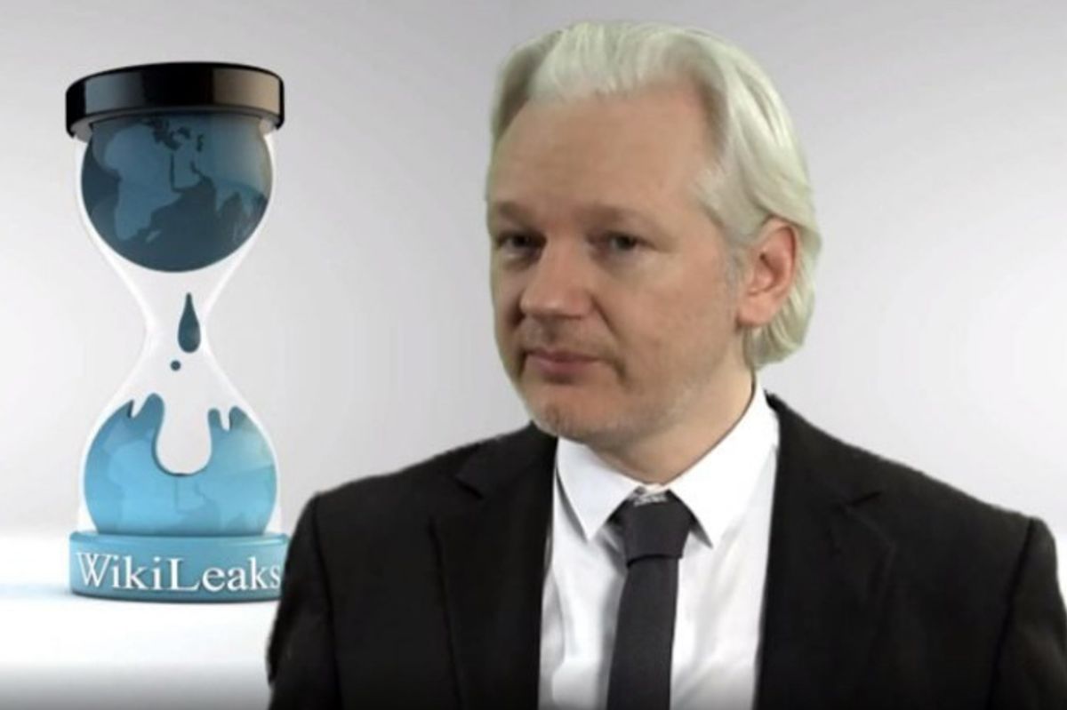 Julian Assange Doesn't Like Being Leaked On :(