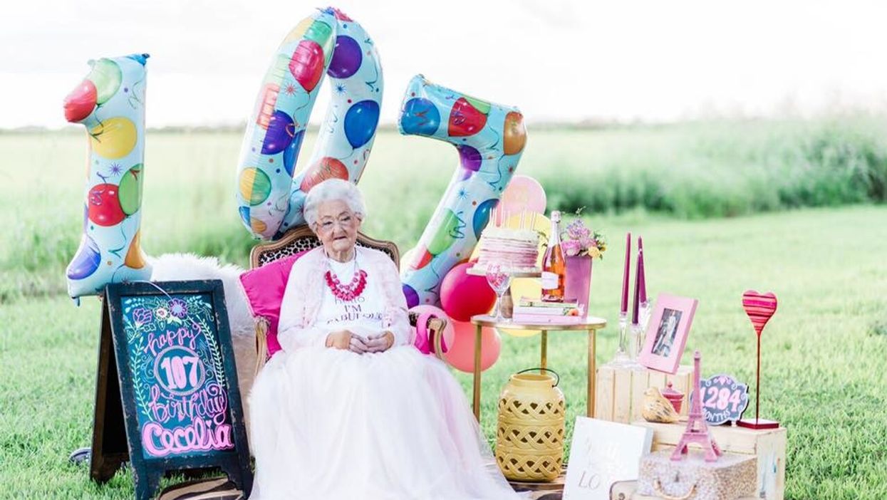 A Louisiana woman celebrated her 107th birthday with these incredibly cute photos