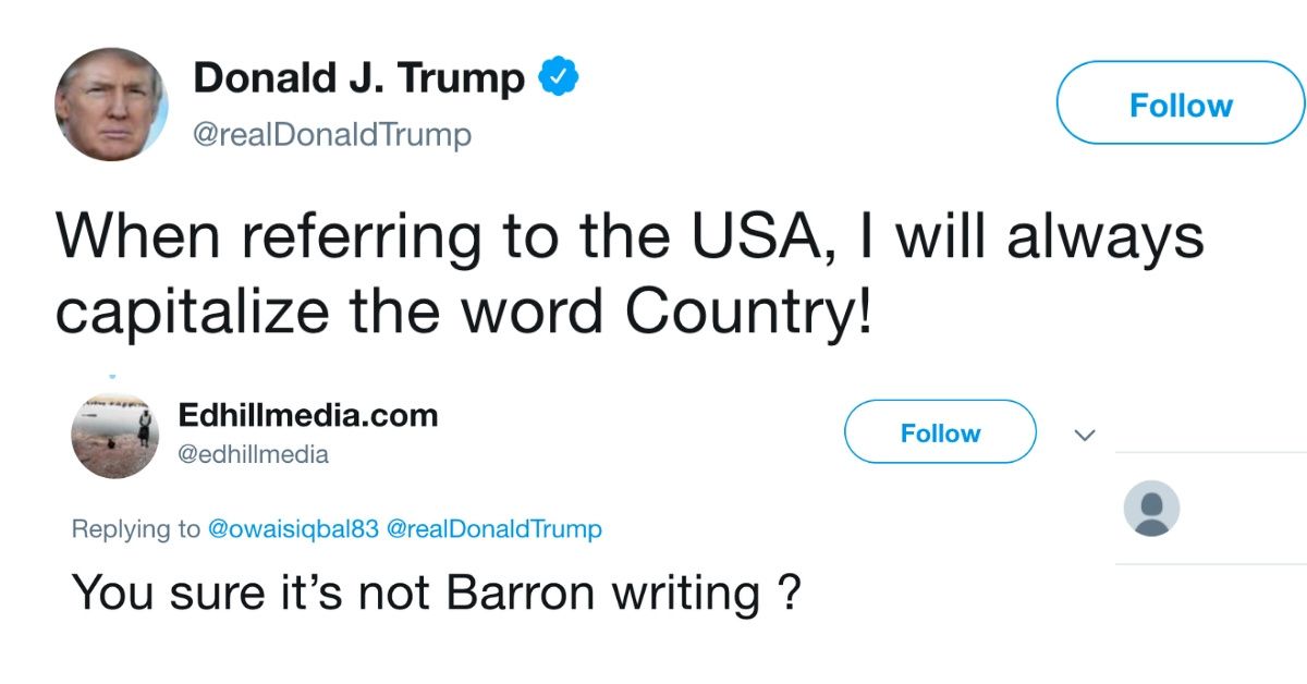 Trump Prides Himself On His Poor Grammar In Baffling Tweet And The Internet Has Jokes
