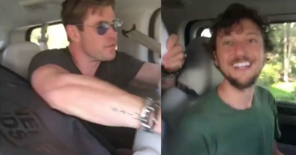 Chris Hemsworth Gives Unsuspecting Hitchhiker The Ride Of A Lifetime In Private Helicopter ðŸ˜®