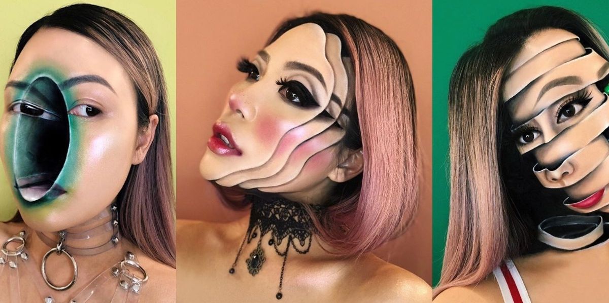 This Makeup Artist Transforms Her Face Into Optical Illusions