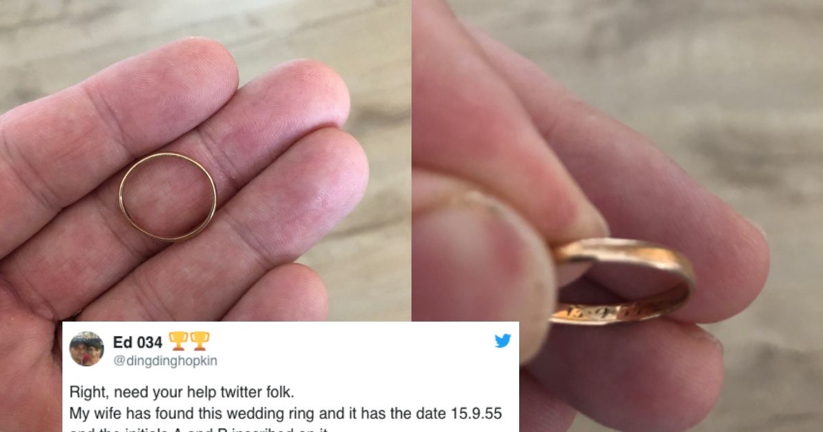 Twitter Is On A Mission To Reunite This Old Wedding Ring With Its Owner