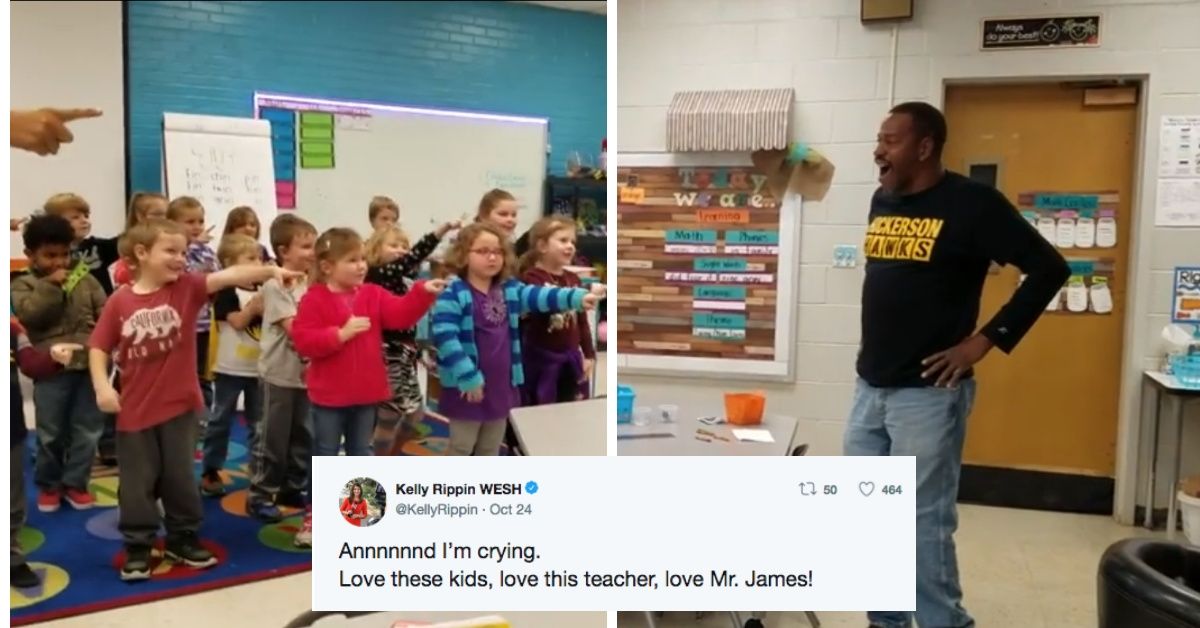 Kindergartners Bring Deaf Custodian To Tears After Learning Sign Language To Surprise Him For His Birthday ❤️