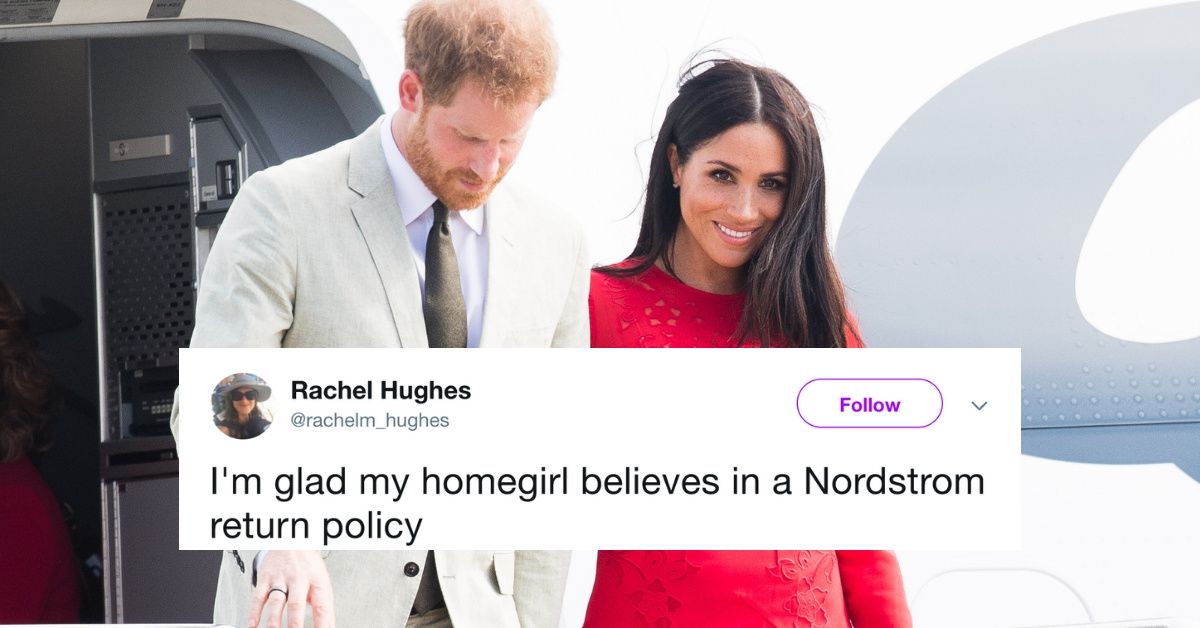 Meghan Markle Forgot To Remove The Tag On Her Dress--And We've All Been There