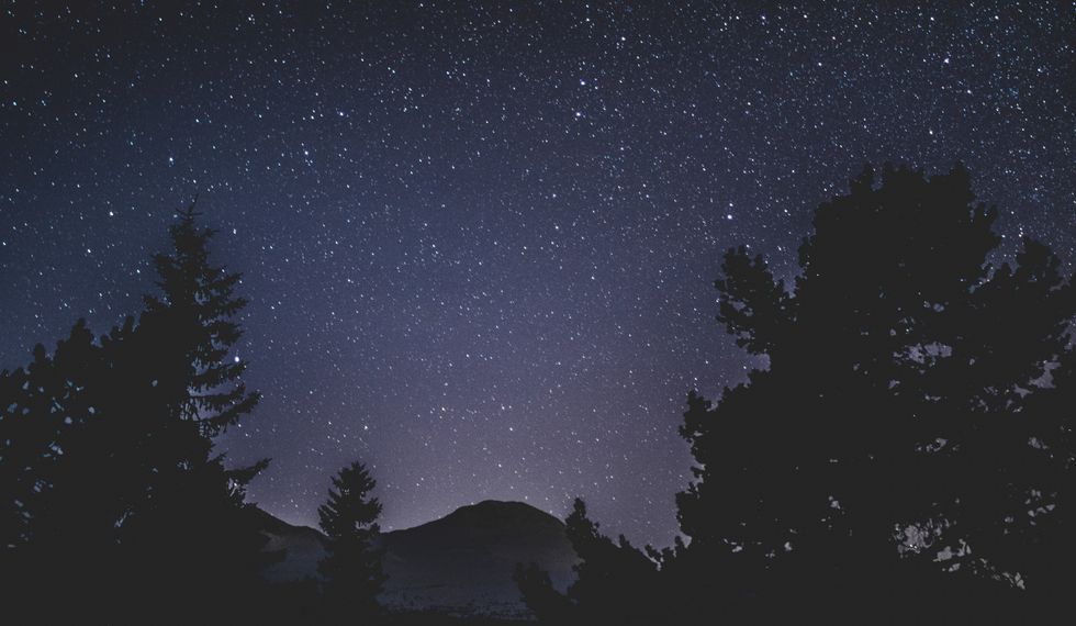 https://www.pexels.com/photo/starry-night-sky-and-silhouette-of-trees-and-mountain-958362/