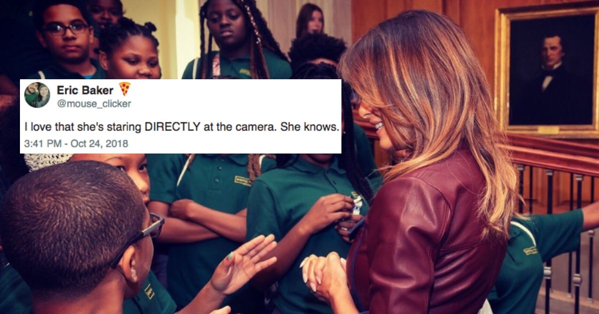 Girl's Iconic Reaction During Melania Trump Photo Op Steals The Show ðŸ”¥