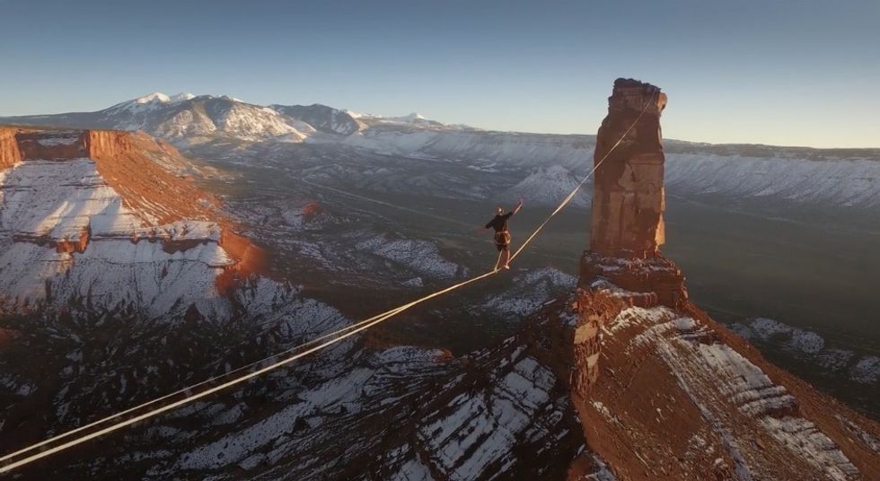 My Job Is Awesome' Watch This Professional Slackline Walker Step