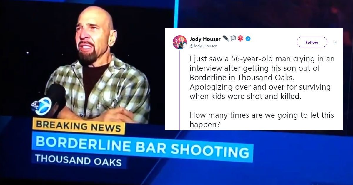 Man Who Escaped Thousand Oaks Mass Shooting Gives Gut-Wrenching Interview Apologizing To Victims
