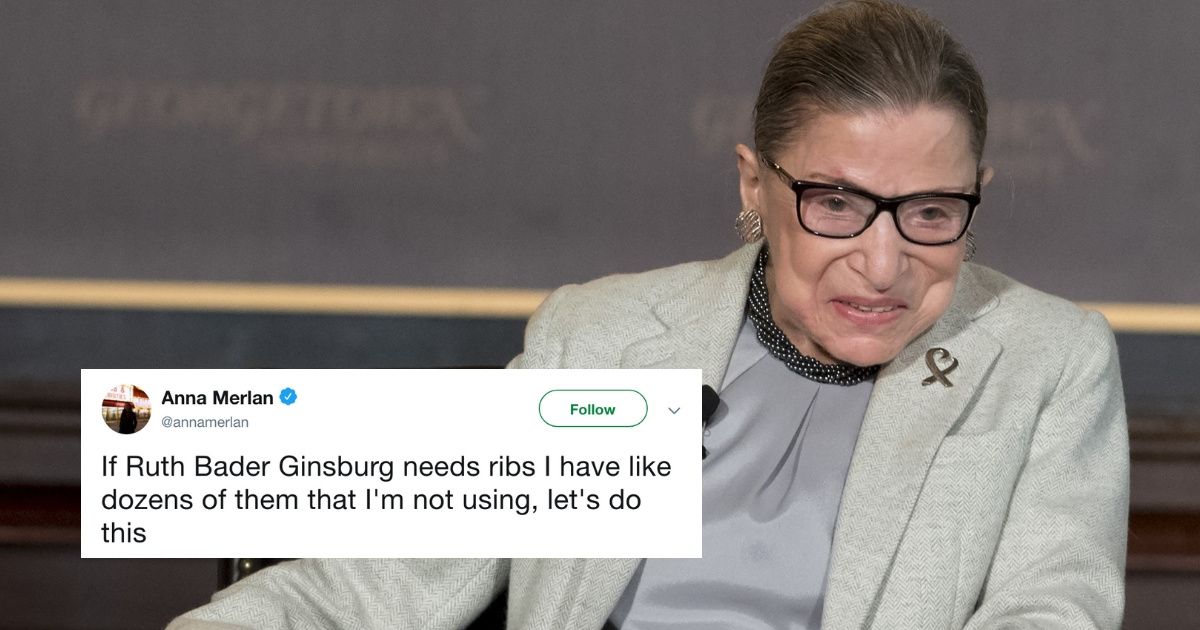 Twitter Is Ready To Donate Every Bone In Their Body To Ruth Bader Ginsburg After Her Fall