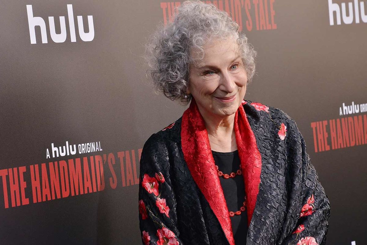 Author Margaret Atwood at the premiere of Hulu's "The Handmaid's Tale"