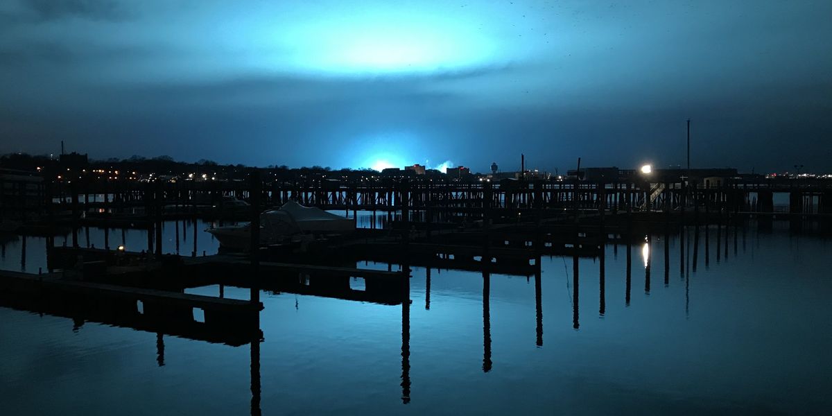Mysterious Blue Light has Everyone Ready for the Alien Invasion
