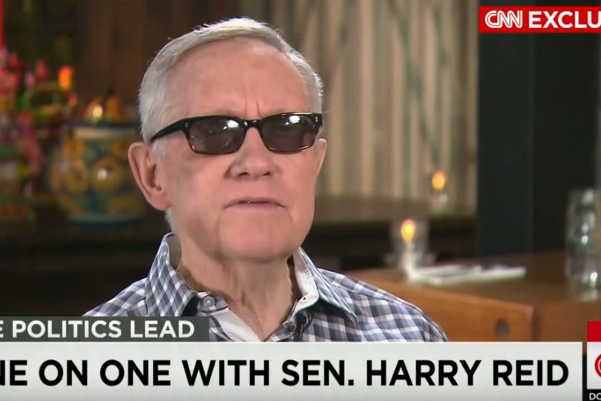 Harry Reid To Kick Trump In Balls One More Time Before He Goes