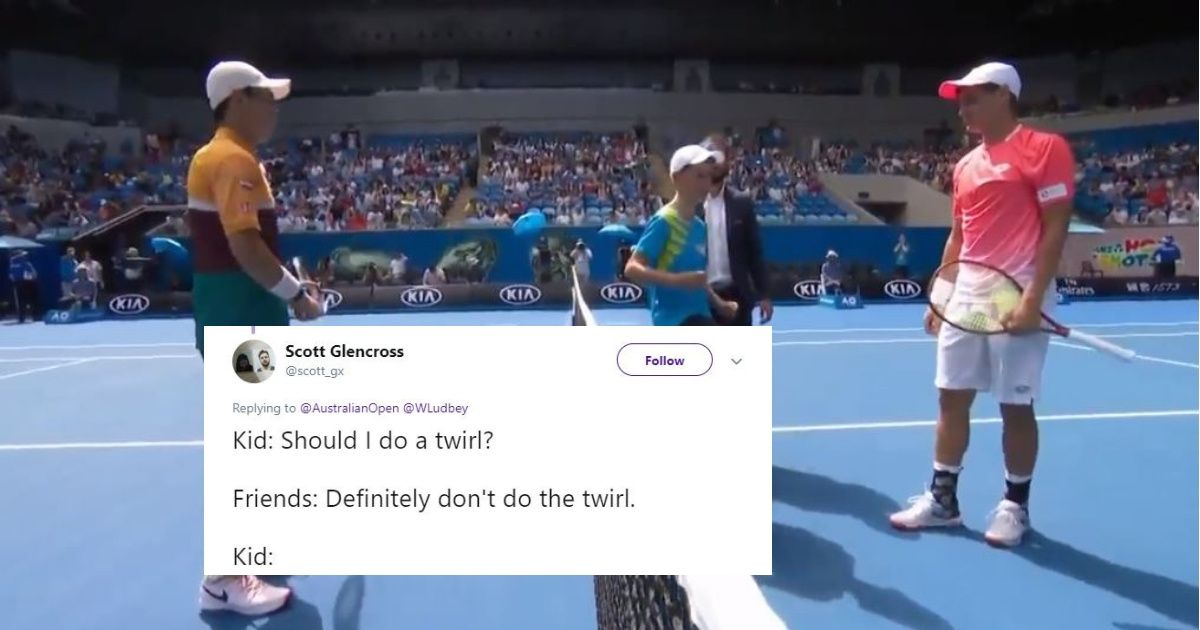 Coin Toss Kid Seizes The Moment And Breaks Out An Epic Dance Move At The Australian Open ðŸ•ºðŸ˜‚