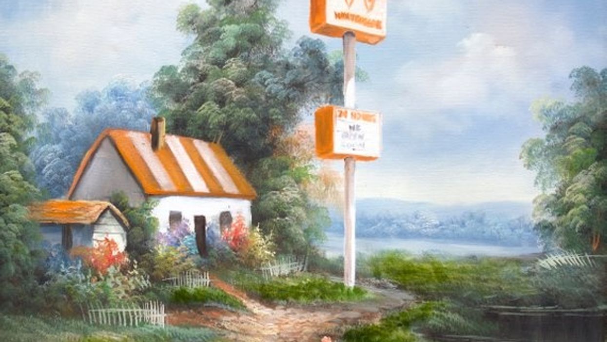 This Texas artist created a romantic oil painting of Whataburger