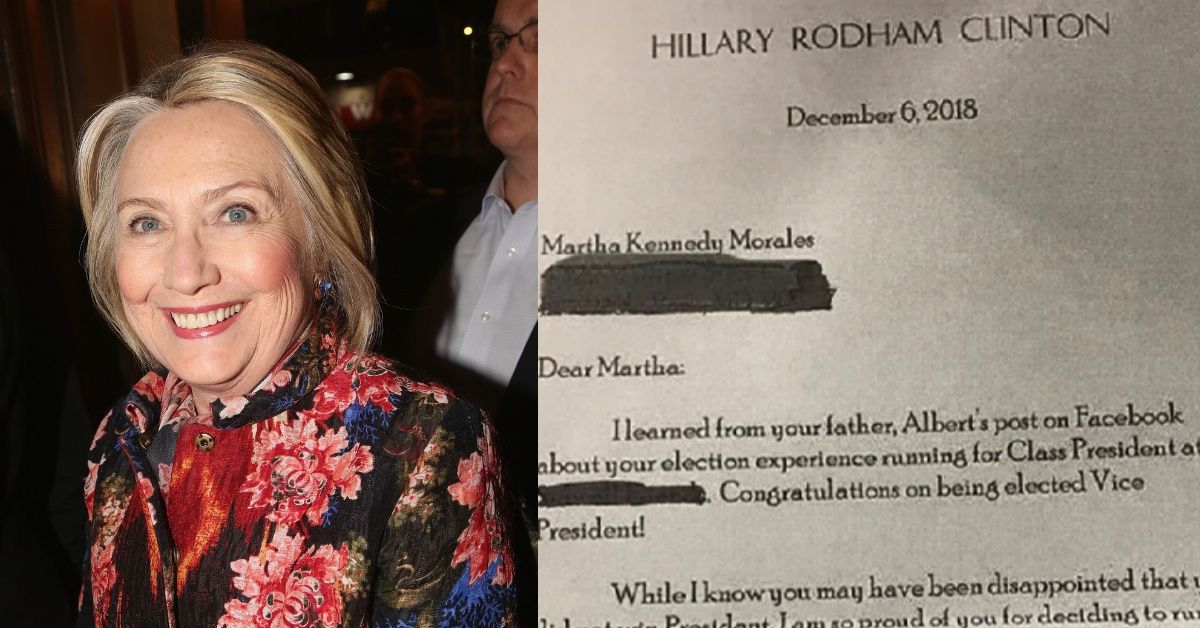 Hillary Clinton Pens Heartfelt Letter To 8-Year-Old Girl Who Lost Her Class Election By One Vote