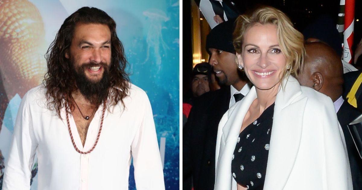 A Very Excited Jason Momoa And His Mom Got To Meet Julia Roberts—And They Both 'Geeked Out' 😍