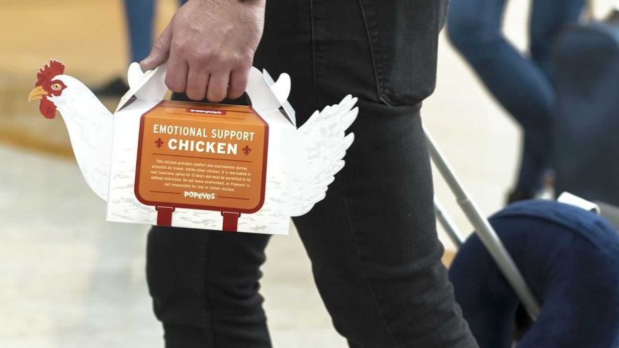 Popeyes is offering 'emotional support chicken' to travelers