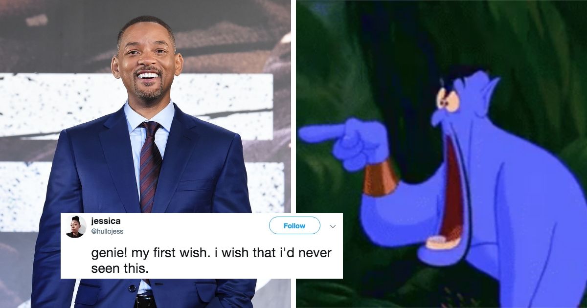 We're Getting Our First Look At Will Smith's Genie From 'Aladdin'â€”And People Have Lots Of Feelings ðŸ˜®