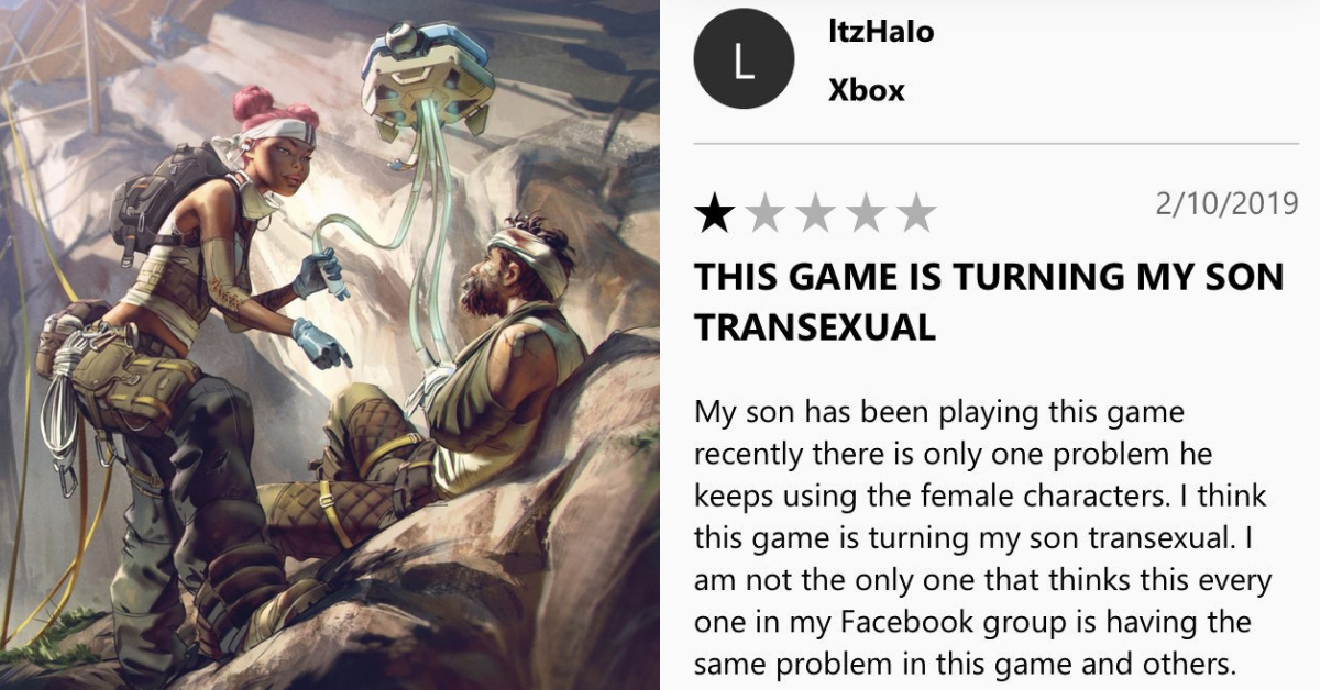 This Parent Is Getting Totally Roasted For Posting A Review Claiming 'Apex Legends' Is Turning Their Son Transgender