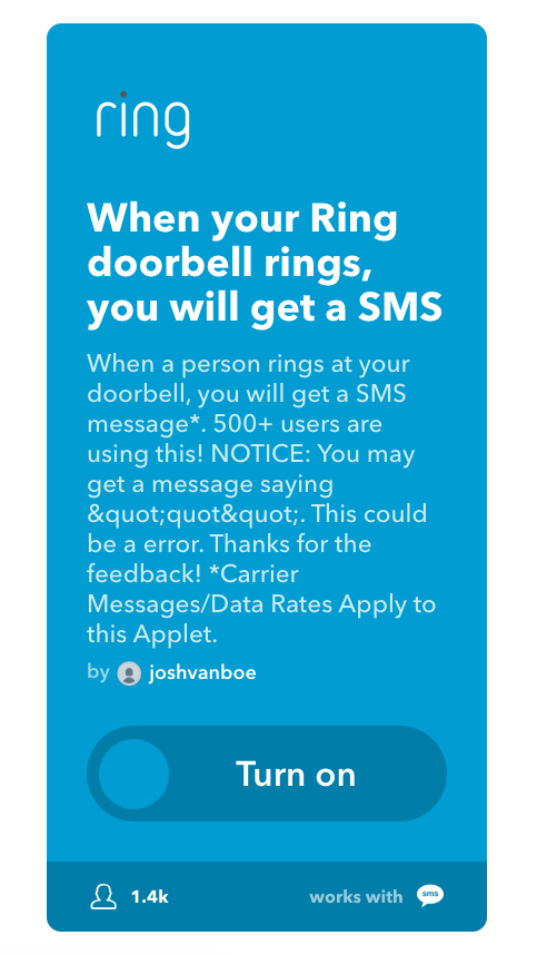 ring ifttt alexa